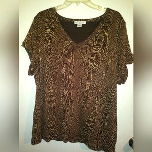 Liz Claiborne 3X Print blouse